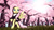 Size: 3840x2160 | Tagged: safe, artist:pointystarz, fluttershy, pegasus, pony, 3d, cherry blossoms, clothes, flower, flower blossom, grass, hoodie, katana, open mouth, scarf, source filmmaker, spread wings, sword, weapon