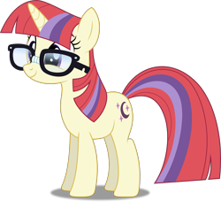 Size: 5477x5000 | Tagged: safe, artist:dashiesparkle, moondancer, pony, amending fences, absurd resolution, cute, dancerbetes, female, glasses, loose hair, mare, simple background, solo, transparent background, vector