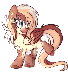 Size: 800x871 | Tagged: safe, artist:aniowo, oc, oc only, oc:heavenly hazelnut, pegasus, pony, fluffy, solo