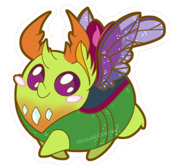 Size: 700x679 | Tagged: dead source, safe, artist:coggler, artist:frog&cog, artist:gopherfrog, thorax, changedling, changeling, to where and back again, chibi, chubbie, colored pupils, cute, king thorax, simple background, solo, thorabetes, transparent background