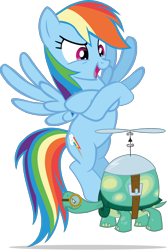 Size: 1030x1546 | Tagged: safe, rainbow dash, tank, pegasus, pony, crossed hooves, floating, flying, folded forelegs, goggles, official, propeller, simple background, smiling, transparent background