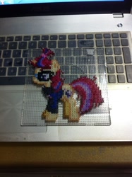 Size: 1000x1338 | Tagged: safe, artist:2ju, moondancer, pony, unicorn, perler beads