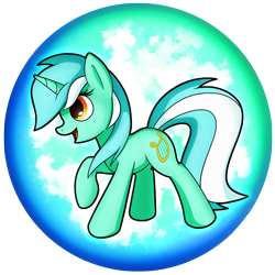 Size: 2539x2539 | Tagged: safe, artist:flamevulture17, lyra heartstrings, pony, unicorn, female, open mouth, orb, raised hoof, solo