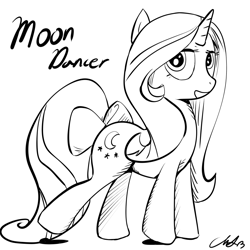 Size: 1000x1000 | Tagged: safe, artist:cs, moondancer, hilarious in hindsight, monochrome, solo