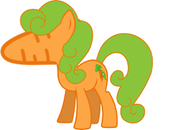 Size: 1175x882 | Tagged: safe, carrot top, golden harvest, food pony, original species, carrot, food, simple background, solo, transparent background, wat, weird