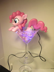 Size: 1024x1365 | Tagged: safe, artist:earthenpony, pinkie pie, pony, craft, cup, cup of pony, figure, irl, micro, photo, sculpture, solo, traditional art, wires