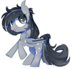 Size: 5657x5275 | Tagged: safe, artist:sorasku, oc, oc only, oc:shade (jerichoiv), bat pony, pony, absurd resolution, colored pupils, female, mare, rearing, simple background, solo, transparent background