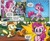 Size: 921x752 | Tagged: safe, artist:pencils, derpibooru import, idw, carrot top, dj pon-3, golden harvest, pinkie pie, rainbow dash, rarity, twilight sparkle, twilight sparkle (alicorn), vinyl scratch, alicorn, earth pony, pegasus, pony, unicorn, spoiler:comic, spoiler:comic69, be careful what you wish for, chocolate, comic, cropped, female, food, mare, official comic, speech bubble, tongue out, trapped, wish