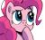 Size: 361x324 | Tagged: safe, artist:pencils, derpibooru import, edit, idw, pinkie pie, earth pony, pony, background removed, female, hoof on chin, mare, ponk, puzzled, raised eyebrow, raised hoof, reaction image, simple background, solo, thinking, transparent background