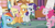 Size: 1440x762 | Tagged: safe, screencap, applejack, fluttershy, pinkie pie, rainbow dash, rarity, earth pony, pegasus, pony, unicorn, maud pie (episode), chubby, hub logo, meme, rock candy, weight gain, youtube caption