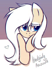 Size: 750x1050 | Tagged: safe, artist:mirtash, oc, oc only, oc:mirta whoowlms, pony, abstract background, female, heart, mare, rcf community, sketch, solo