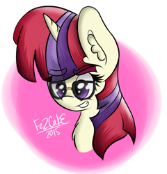 Size: 1185x1233 | Tagged: safe, artist:fezcake, moondancer, pony, unicorn, female, glasses, horn, mare, solo