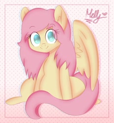 Size: 1050x1135 | Tagged: safe, artist:mellyssaleon, fluttershy, pegasus, pony, belly, heart eyes, looking at you, no pupils, sitting, smiling, solo, spread legs, spread wings, wingding eyes