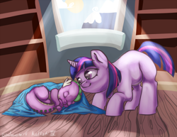 Size: 2000x1545 | Tagged: safe, artist:blindcoyote, spike, twilight sparkle, dragon, baby spike, blank flank, chubby, kallisti, mama twilight, sleeping, spikelove