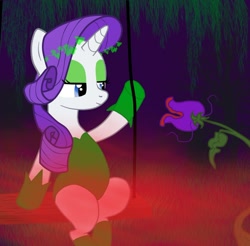 Size: 900x885 | Tagged: safe, artist:bpie, derpibooru import, rarity, pony, unicorn, batman, crossover, parody, poison ivy