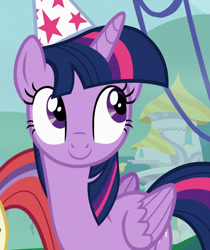 Size: 906x1080 | Tagged: safe, screencap, moondancer, twilight sparkle, twilight sparkle (alicorn), alicorn, pony, amending fences, cute, female, hat, mare, party hat