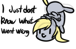 Size: 682x446 | Tagged: safe, artist:neuro, derpy hooves, pegasus, pony, chibi, crash, dialogue, female, i just don't know what went wrong, mare, simple background, solo, transparent background