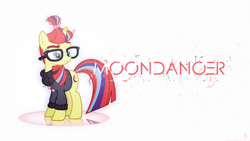 Size: 1920x1080 | Tagged: safe, artist:dj-applej-sound, artist:slb94, moondancer, clothes, glasses, shadow, simple, sweater, vector, wallpaper