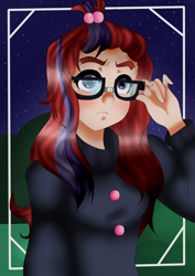 Size: 2507x3541 | Tagged: safe, artist:misticalalicorn, artist:rainicornmagic, moondancer, human, glasses, humanized, solo