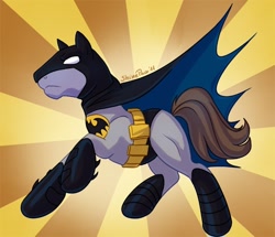 Size: 600x515 | Tagged: safe, artist:shinepawpony, batman, clothes, costume, ponified, solo