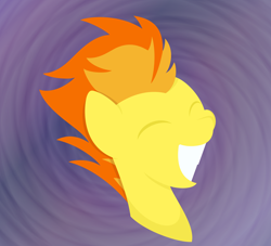 Size: 2640x2400 | Tagged: safe, artist:tuppkam1, spitfire, abstract background, bust, happy, high res, lineless, portrait, smiling, solo