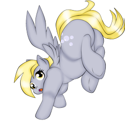 Size: 956x967 | Tagged: safe, artist:mad'n evil, derpy hooves, pegasus, pony, bubble butt, chubby, female, plot, plump, request, solo, the ass was fat, underhoof