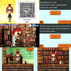 Size: 720x720 | Tagged: safe, moondancer, 3ds, mii, nintendo, qr code, solo, tomodachi life