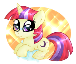 Size: 599x509 | Tagged: safe, artist:pastel-pocky, moondancer, cute, dancerbetes, filly, glasses, solo