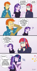 Size: 620x1170 | Tagged: safe, artist:kibate, moondancer, starlight glimmer, sunburst, twilight sparkle, equestria girls, comic, counterparts, dialogue, equestria girls-ified, friendzone, nerd, shipping, sundancer, twilight's counterparts