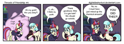 Size: 1200x431 | Tagged: safe, artist:digitaldasherbot, coco pommel, moondancer, comic:threads of friendship, comic