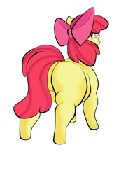 Size: 1188x1487 | Tagged: safe, artist:mad'n evil, apple bloom, chubby, filly, plot, simple background, white background