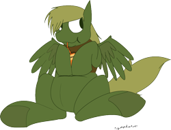 Size: 810x620 | Tagged: safe, artist:nymphanon, oc, oc only, oc:murky, fallout equestria, fallout equestria: murky number seven, chubby, radaway, simple background, solo, transparent background