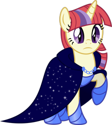 Size: 4764x5289 | Tagged: safe, artist:osipush, moondancer, absurd resolution, alternate universe, cape, clothes, heroes of might and magic, inkscape, ponies of flight and magic, raised hoof, simple background, solo, transparent background, vector