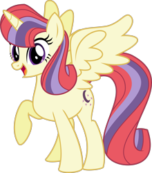 Size: 2786x3168 | Tagged: safe, artist:orin331, moondancer, alicorn, pony, alicornified, alternate universe, dancerverse, flash puppet, happy, looking at you, moondancercorn, open mouth, race swap, raised hoof, simple background, solo, transparent background