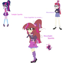 Size: 1000x1000 | Tagged: safe, artist:doraemonfan4life, moondancer, sci-twi, twilight sparkle, equestria girls, equestria girls-ified, fusion, multiple arms