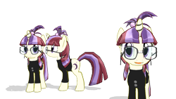 Size: 1280x720 | Tagged: safe, artist:ray670, artist:zoroark67, moondancer, pony, unicorn, 3d, ahoge, alternate hairstyle, clothes, flipped cutie mark, mmd, sweater