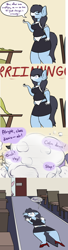 Size: 1280x4736 | Tagged: safe, artist:nom-sympony, oc, oc only, oc:pepper dust, anthro, cartoon physics, chubby, classroom, clothes, flattened, high heels, skirt, teacher, thighs