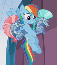 Size: 937x1056 | Tagged: safe, screencap, rainbow dash, pegasus, pony, the crystalling, belly, chubby, solo