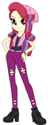 Size: 570x1402 | Tagged: safe, artist:sunsetshimmer333, moondancer, starlight glimmer, equestria girls, alternate universe, beanie, clothes, clothes swap, equestria girls-ified, hand on hip, hat, high heels, looking at you, palette swap, pants, recolor, shirt, simple background, smiling, solo, transparent background