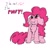 Size: 912x875 | Tagged: safe, artist:firefanatic, pinkie pie, earth pony, pony, :i, angry, belly, blushing, chest fluff, chubby, cute, floppy ears, fluffy, gabriel iglesias, glare, impossibly large chest fluff, looking up, poofy, puffy cheeks, scrunchy face, simple background, unshorn fetlocks, wavy mouth, white background