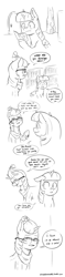 Size: 1500x6365 | Tagged: safe, artist:raph13th, moondancer, twilight sparkle, twilight sparkle (alicorn), alicorn, pony, unicorn, comic:glim glam and pals, absurd resolution, black and white, comic, dialogue, female, grayscale, implied trixie, mare, monochrome, tumblr