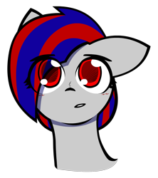 Size: 1331x1500 | Tagged: safe, artist:darksoma, oc, oc:darksun, pegasus, blushing, cute, front facing, liam and darksun, project dark, red eyes, simple background, solo, transparent background