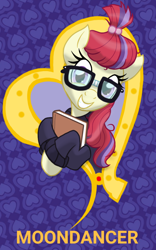 Size: 1200x1920 | Tagged: safe, artist:theroyalprincesses, moondancer, pony, unicorn, book, clothes, cute, dancerbetes, female, glasses, looking at you, mare, smiling, solo, sweater
