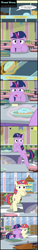 Size: 2082x13815 | Tagged: safe, artist:toxic-mario, moondancer, twilight sparkle, pony, absurd resolution, adorkable, bipedal, book, comic, crying, cute, dancerbetes, dialogue, donut, donut shop, dork, female, filly, filly moondancer, filly twilight sparkle, food, kindness, magic, muffin, pie, sad, twiabetes, younger