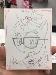 Size: 1536x2048 | Tagged: safe, artist:andypriceart, moondancer, pony, unicorn, female, mare, monochrome, solo, traditional art