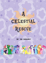 Size: 2664x3664 | Tagged: artist needed, safe, edit, applejack, fluttershy, lemon hearts, minuette, moondancer, pinkie pie, rainbow dash, rarity, spike, twilight sparkle, twinkleshine, oc, oc:ian, oc:sapphire dragon, dragon, earth pony, pegasus, pony, unicorn, fanfic, fanfic art, fanfic cover, mane seven, mane six