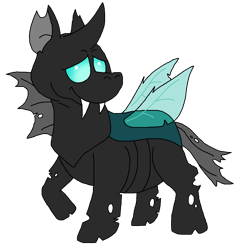 Size: 1245x1289 | Tagged: safe, artist:critterz11, thorax, changeling, the times they are a changeling, chubby, chunkling, smiling, solo