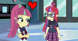 Size: 1200x632 | Tagged: safe, artist:ktd1993, artist:mlpsunsetdash, artist:xebck, edit, moondancer, sour sweet, equestria girls, crack shipping, equestria girls-ified, female, lesbian, shipping, sourdancer