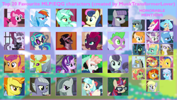 Size: 2938x1653 | Tagged: safe, artist:moonhowlerel, bon bon, coco pommel, coloratura, derpy hooves, discord, dj pon-3, flash sentry, gabby, inky rose, king sombra, limestone pie, lyra heartstrings, marble pie, maud pie, moondancer, pear butter, pinkie pie, princess skystar, queen chrysalis, queen novo, rainbow dash, scootaloo, screw loose, spike, spitfire, starlight glimmer, sunburst, sunset shimmer, svengallop, sweetie belle, sweetie drops, tempest shadow, thorax, tree hugger, trixie, vinyl scratch, zephyr breeze, changedling, changeling, changeling queen, dragon, griffon, pony, seapony (g4), unicorn, my little pony: the movie, king thorax, wall of tags