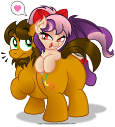 Size: 1000x1106 | Tagged: safe, artist:aleximusprime, oc, oc only, oc:alex the chubby pony, oc:sweet velvet, bat pony, earth pony, pony, chubby, duo, fangs, plot, red eyes, simple background, the ass was fat, transparent background